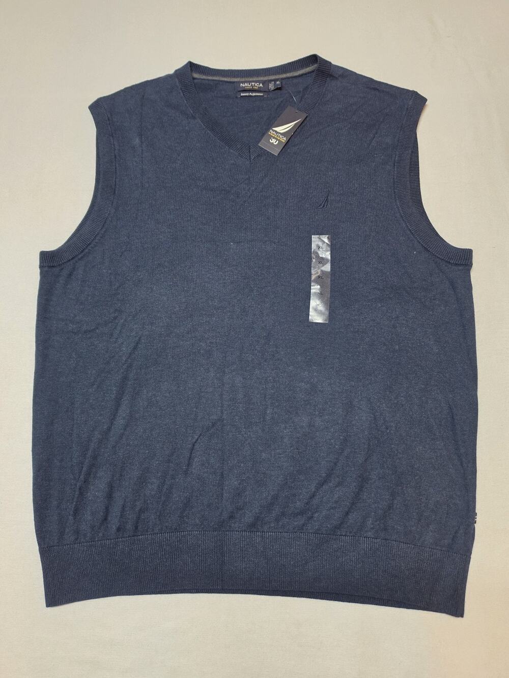 nautica Navy Blue Sweater Vest Mens Size Xl